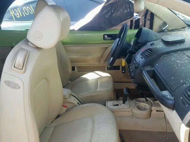 3VWCM31Y25M317335 - 2005 VOLKSWAGEN NEW BEETLE GREEN photo 5