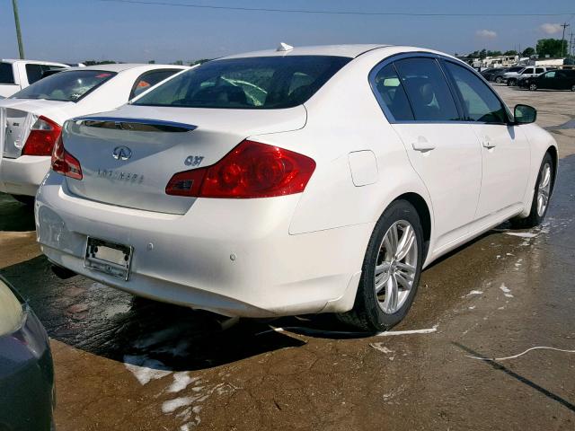 JN1CV6AP1CM629618 - 2012 INFINITI G37 BASE WHITE photo 4