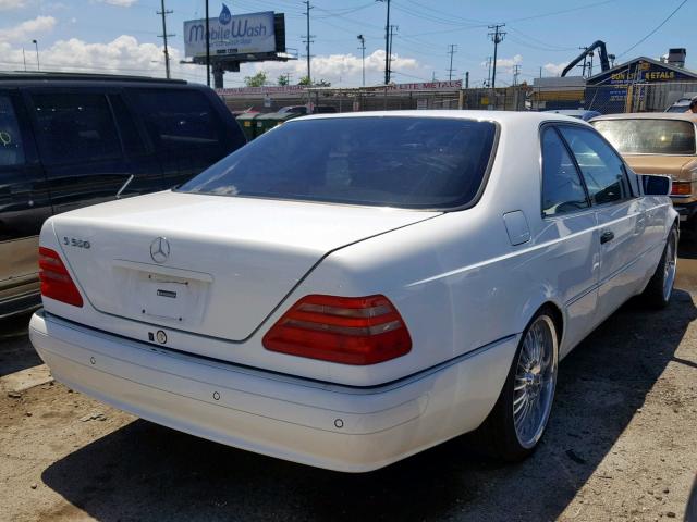 WDBGA70G2VA354782 - 1997 MERCEDES-BENZ S 500 WHITE photo 4