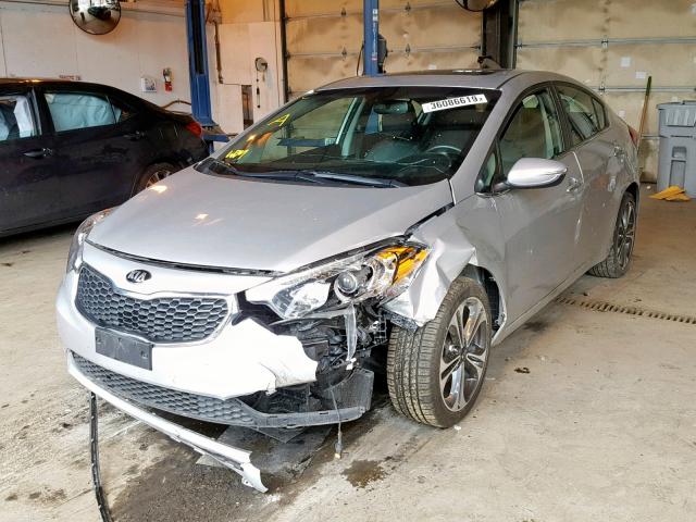 KNAFZ4A8XE5154346 - 2014 KIA FORTE EX SILVER photo 2