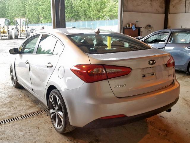 KNAFZ4A8XE5154346 - 2014 KIA FORTE EX SILVER photo 3