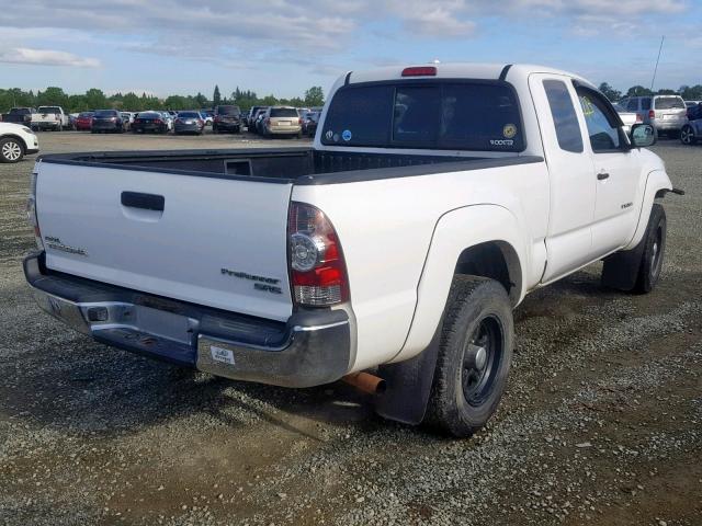 5TETX62N79Z641079 - 2009 TOYOTA TACOMA PRE WHITE photo 4