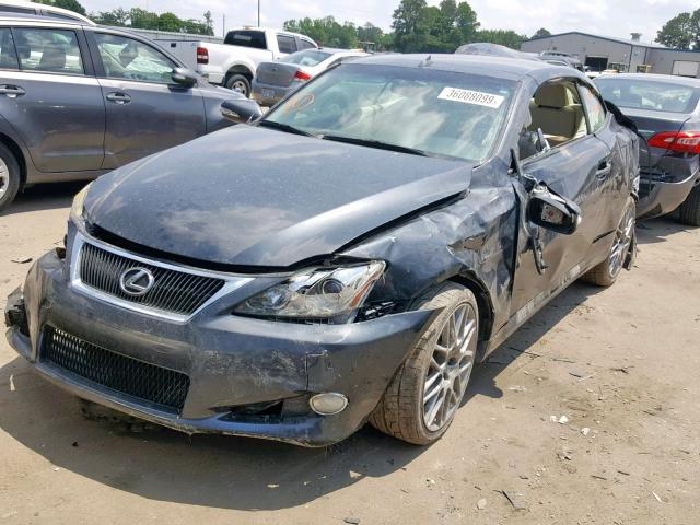 JTHFE2C22A2503005 - 2010 LEXUS IS 350 CHARCOAL photo 2