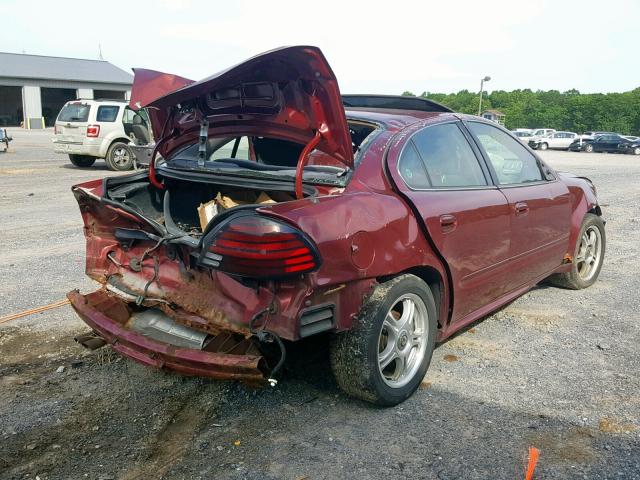 1G2NF52F03C140883 - 2003 PONTIAC GRAND AM S MAROON photo 4
