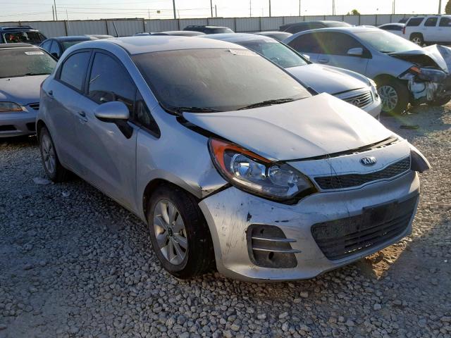 KNADN5A3XG6646756 - 2016 KIA RIO EX SILVER photo 1