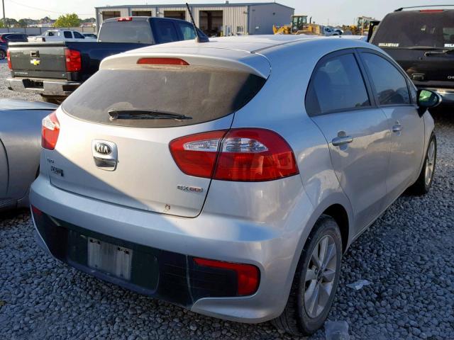 KNADN5A3XG6646756 - 2016 KIA RIO EX SILVER photo 4