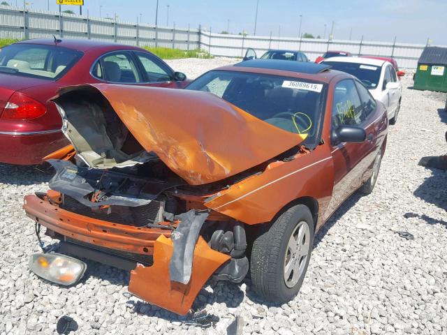 1G1JF12F257112378 - 2005 CHEVROLET CAVALIER L ORANGE photo 2