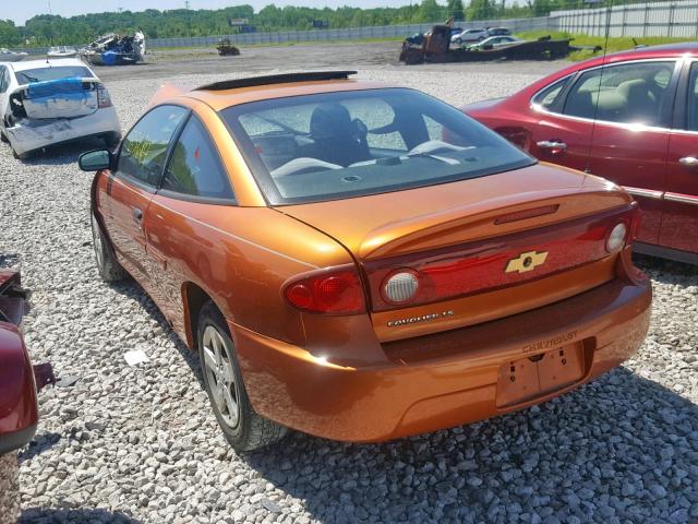 1G1JF12F257112378 - 2005 CHEVROLET CAVALIER L ORANGE photo 3