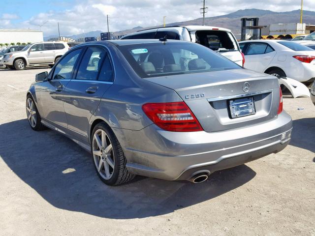 WDDGF4HB7CR197572 - 2012 MERCEDES-BENZ C 250 SILVER photo 3