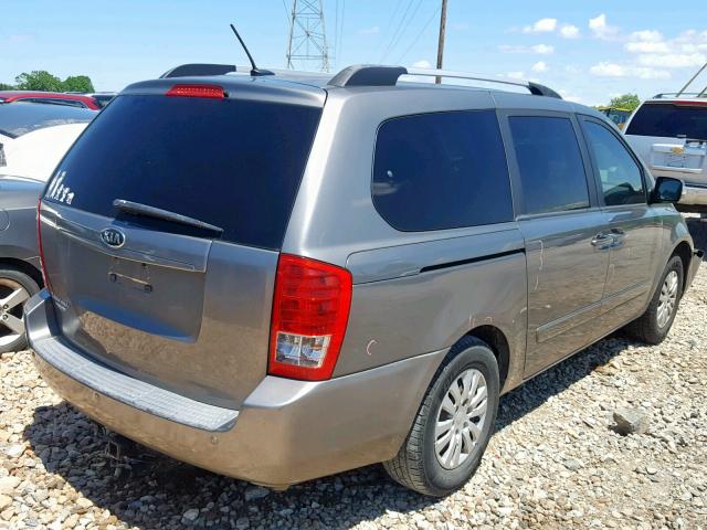 KNDMG4C71B6378227 - 2011 KIA SEDONA LX GRAY photo 4