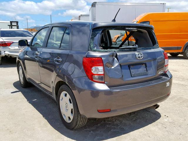 JTKKU4B46AJ052497 - 2010 TOYOTA SCION XD GRAY photo 3