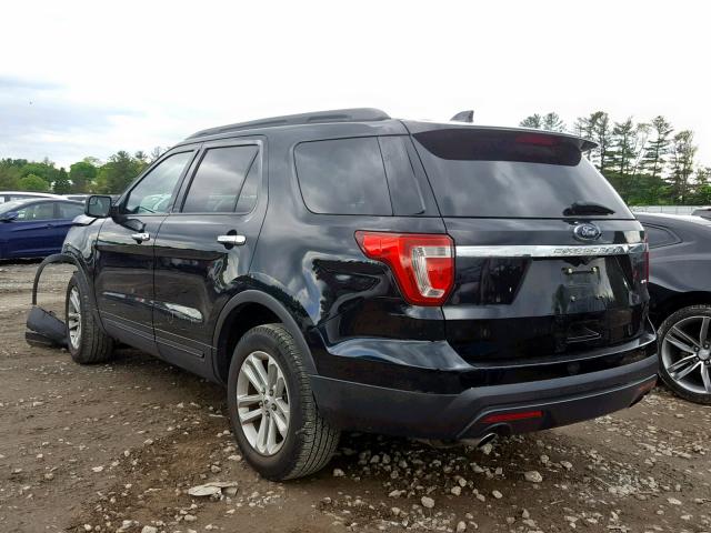 1FM5K8B87HGA08421 - 2017 FORD EXPLORER BLACK photo 3