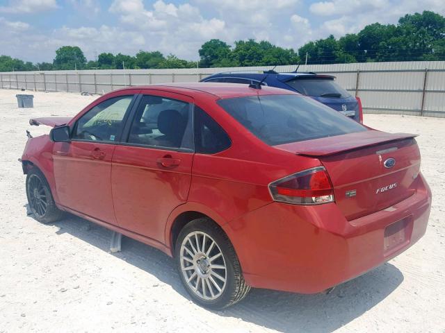 1FAHP3GNXAW272741 - 2010 FORD FOCUS SES RED photo 3