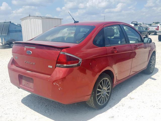 1FAHP3GNXAW272741 - 2010 FORD FOCUS SES RED photo 4