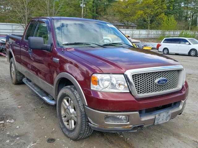 1FTPX14584NA03940 - 2004 FORD F150 RED photo 1