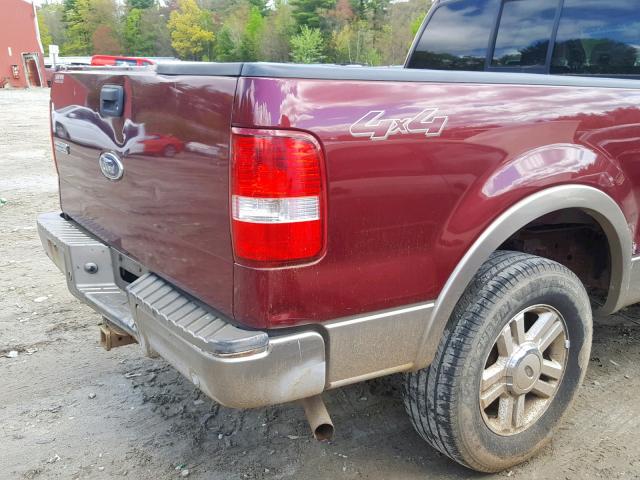 1FTPX14584NA03940 - 2004 FORD F150 RED photo 9