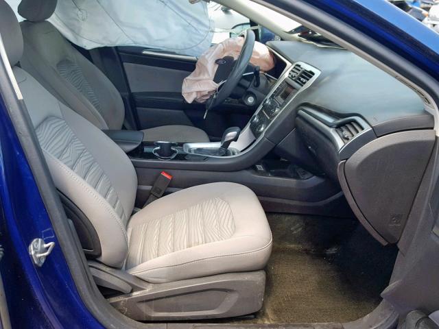 3FA6P0G76GR163809 - 2016 FORD FUSION S BLUE photo 5