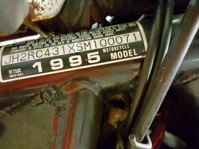 JH2RC431XSM100071 - 1995 HONDA VF750 C BLACK photo 10