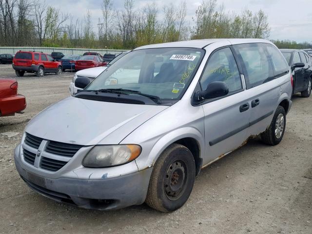 1D4GP25R65B255165 - 2005 DODGE CARAVAN SE GRAY photo 2