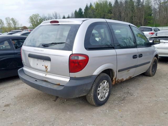 1D4GP25R65B255165 - 2005 DODGE CARAVAN SE GRAY photo 4