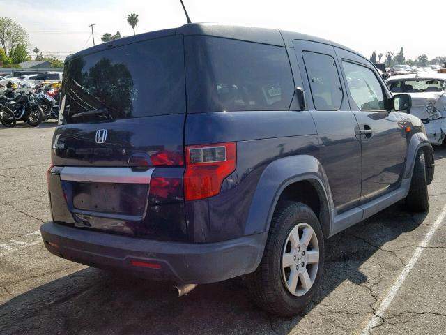 5J6YH1H78AL003628 - 2010 HONDA ELEMENT EX BLUE photo 4