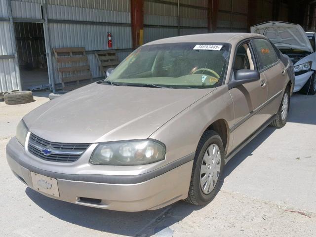 2G1WF52E739114207 - 2003 CHEVROLET IMPALA GOLD photo 2