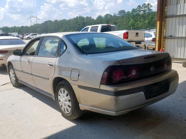 2G1WF52E739114207 - 2003 CHEVROLET IMPALA GOLD photo 3