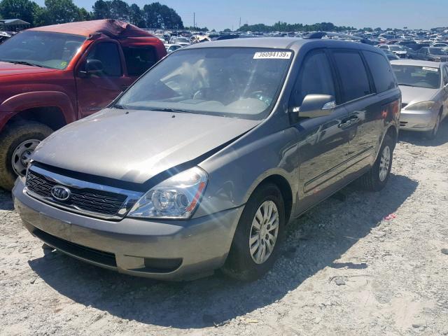 KNDMG4C72B6411140 - 2011 KIA SEDONA LX SILVER photo 2