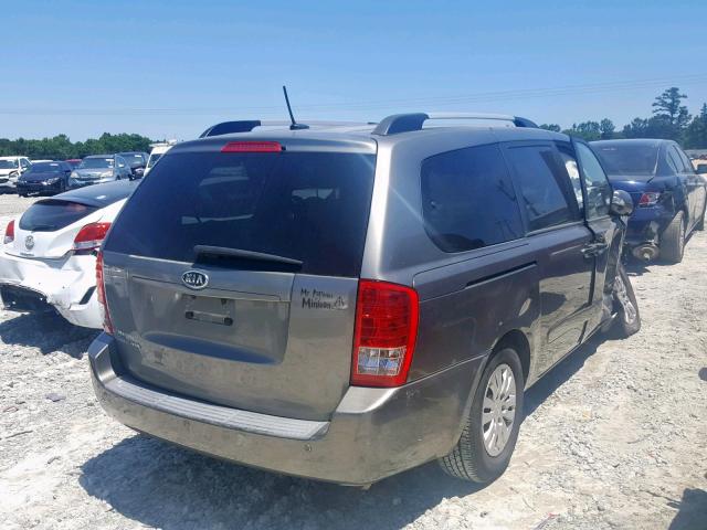 KNDMG4C72B6411140 - 2011 KIA SEDONA LX SILVER photo 4