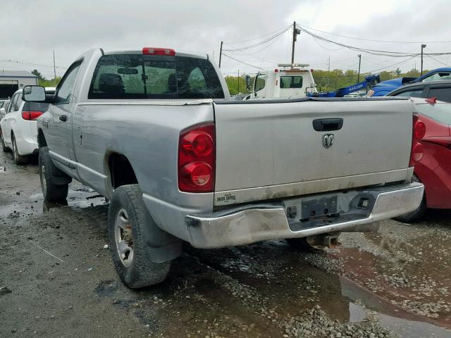 3D7KS26A87G785765 - 2007 DODGE RAM 2500 S SILVER photo 3