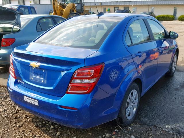 1G1JB5SHXH4164402 - 2017 CHEVROLET SONIC LS 蓝色 照片 4