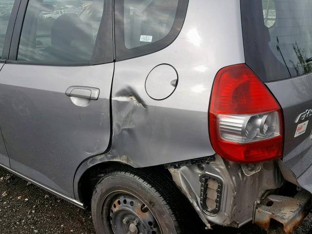 JHMGD38408S035924 - 2008 HONDA FIT SILVER photo 9