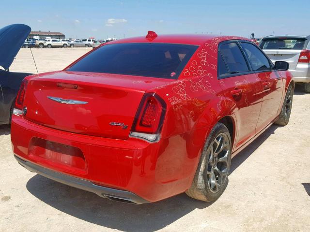 2C3CCABG6FH864371 - 2015 CHRYSLER 300 S RED photo 4