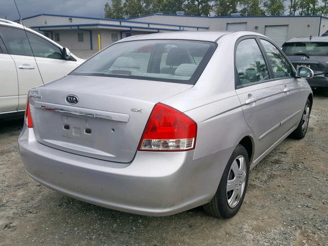 KNAFE121785562240 - 2008 KIA SPECTRA EX SILVER photo 4