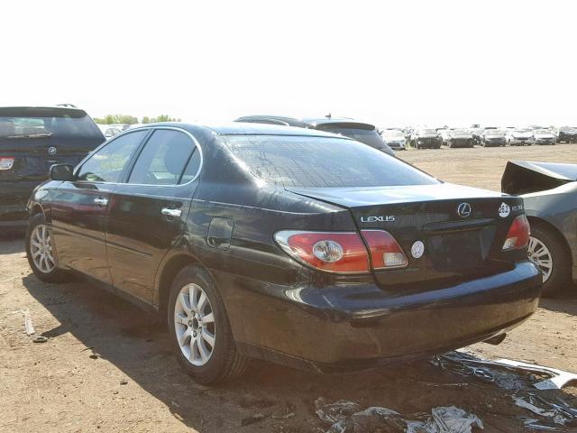 JTHBF30G030147525 - 2003 LEXUS ES 300 BLACK photo 3