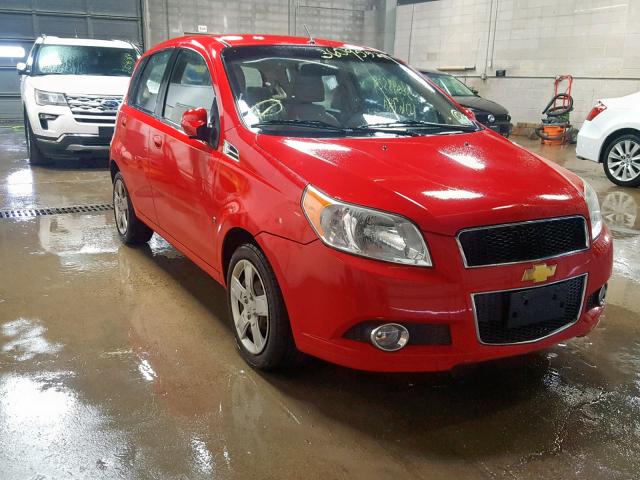 KL1TG66E59B381903 - 2009 CHEVROLET AVEO LT RED photo 1