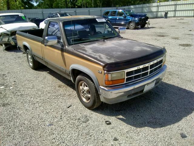 1B7GL26X1MS212910 - 1991 DODGE DAKOTA BROWN photo 1