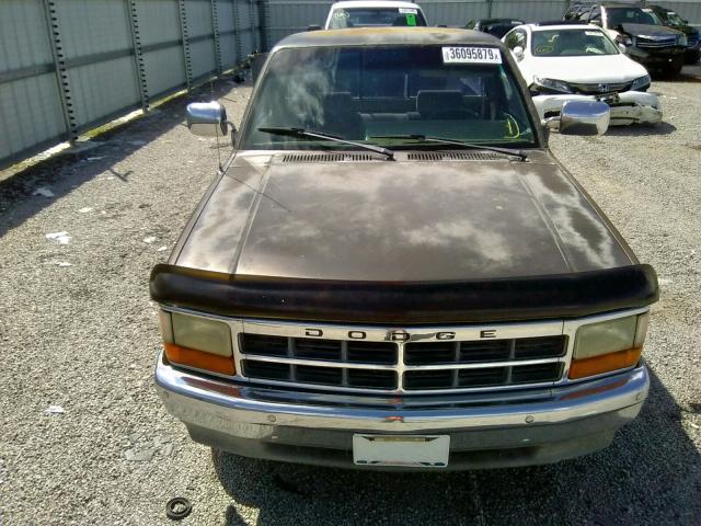 1B7GL26X1MS212910 - 1991 DODGE DAKOTA BROWN photo 9