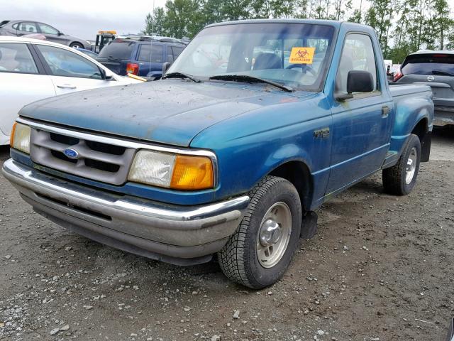 1FTCR10A2VPA99873 - 1997 FORD RANGER GREEN photo 2