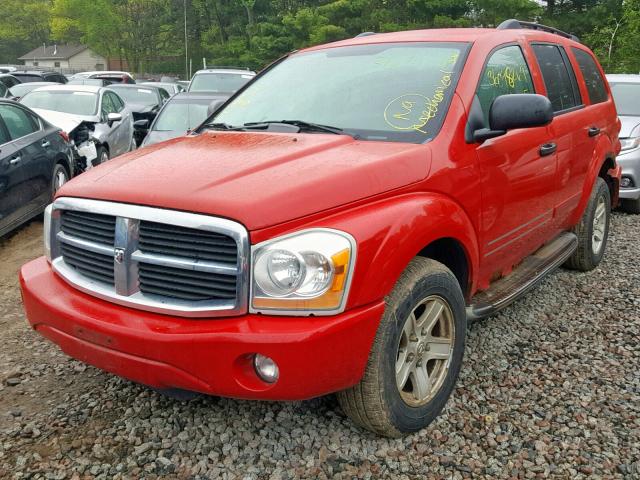 1D4HB48D35F520616 - 2005 DODGE DURANGO SL RED photo 2