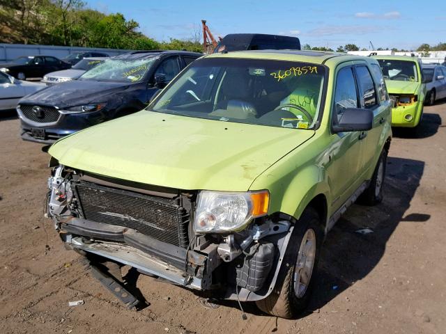 1FMCU59H58KA07531 - 2008 FORD ESCAPE HEV GREEN photo 2