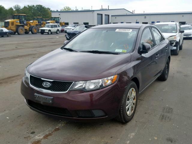 KNAFU4A21A5192570 - 2010 KIA FORTE EX BURGUNDY photo 2