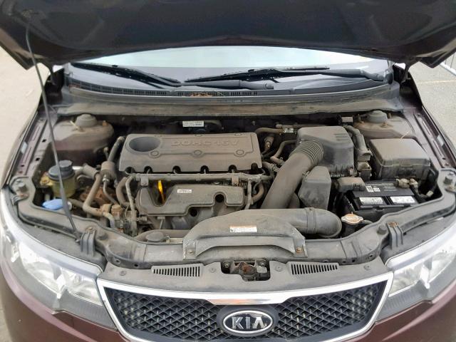 KNAFU4A21A5192570 - 2010 KIA FORTE EX BURGUNDY photo 7