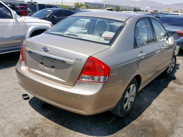 KNAFE221195597735 - 2009 KIA SPECTRA EX GOLD photo 4