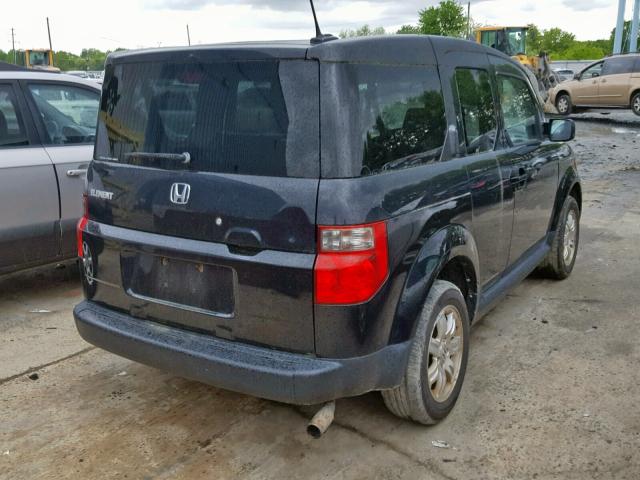 5J6YH28767L005117 - 2007 HONDA ELEMENT EX BLACK photo 4