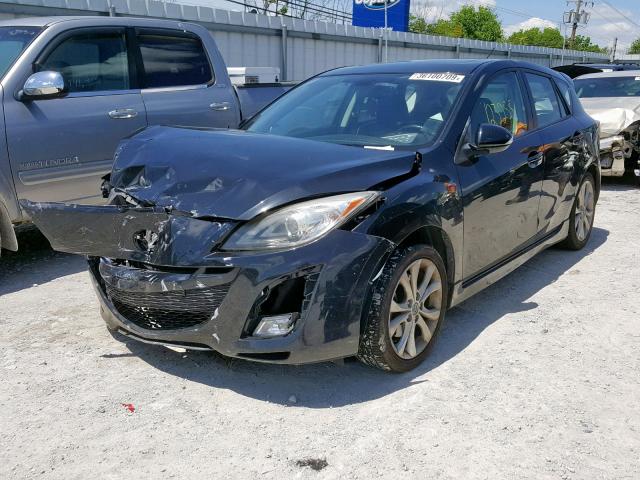 JM1BL1H57A1212542 - 2010 MAZDA 3 S BLACK photo 2