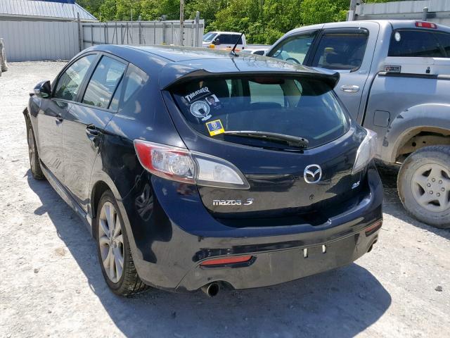 JM1BL1H57A1212542 - 2010 MAZDA 3 S BLACK photo 3