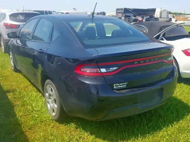 1C3CDFAA0GD645167 - 2016 DODGE DART SE BLACK photo 3