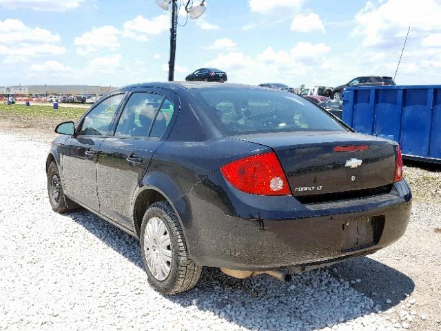 1G1AT58H797108809 - 2009 CHEVROLET COBALT LT BLACK photo 3