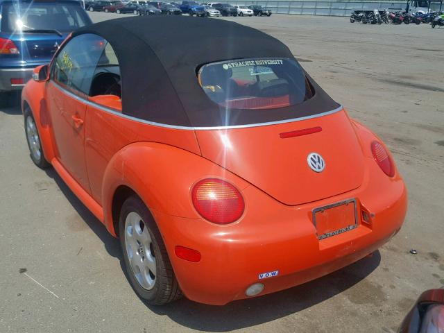 3VWCK21Y43M322405 - 2003 VOLKSWAGEN NEW BEETLE ნარინჯისფერი ფოტო 3